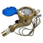 Pulse Output+Gallon DAE MJ-50 Lead Free Potable Water Meter 1/2" NPT Couplings 